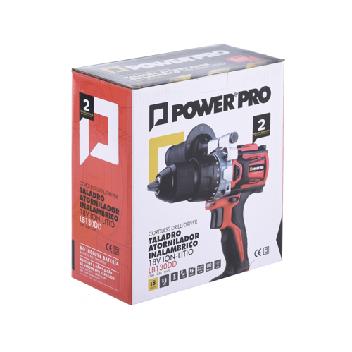 Taladro Percutor Power Pro Inalambrico 18V Ion-Litio Lb130 Dd