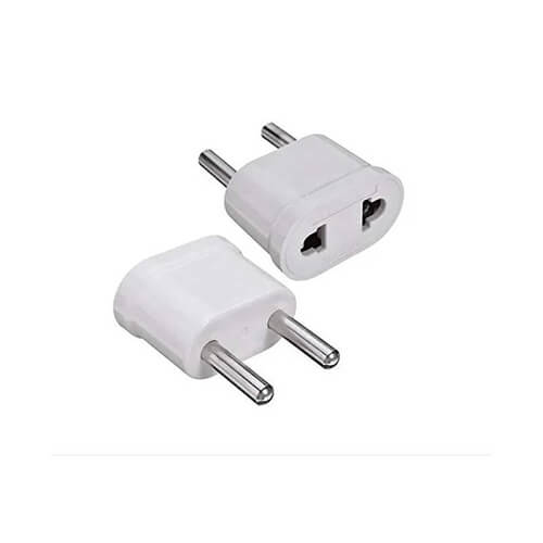 Adaptador Enchufe Americano Blanco X 10 Un