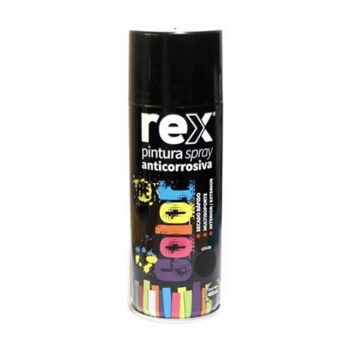 Pintura Spray Rex Anticorrosivo 400 Ml Caja 6 Un Negro