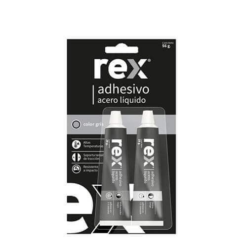 Acero Liquido Rex Gris 56 Grs x 12 Un